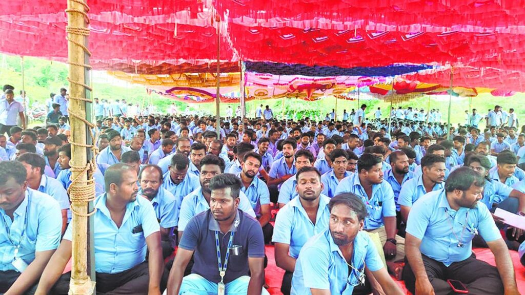Samsung faces fresh union protest over suspension of 25 workers in Sriperumbudur plant