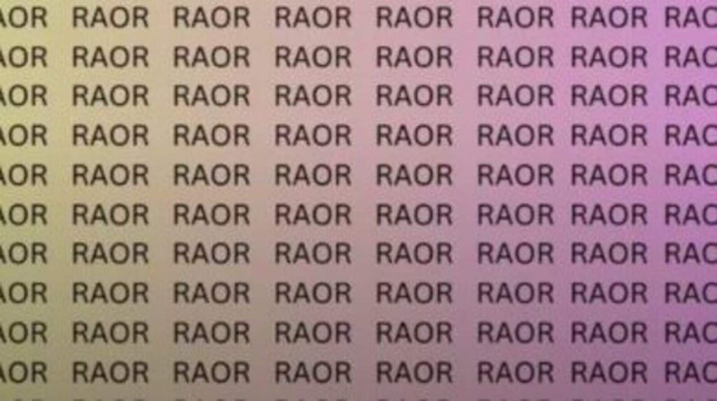 Optical Illusion: Find the hidden ‘ROAR’ among the ‘RAORs’ in 7 seconds
