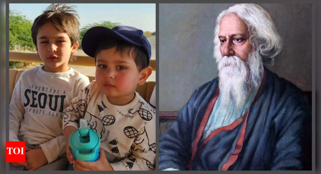 Did you know Kareena Kapoor and Saif Ali Khan's son Taimur Ali Khan and Jeh Ali Khan are related to Rabindranath Tagore by blood? |