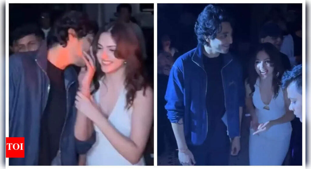 'Saiyaara' success bash: Ahaan Panday and Aneet Padda’s CUTE PDA sparks dating buzz; Fans dub them 'AhNeet' - WATCH |