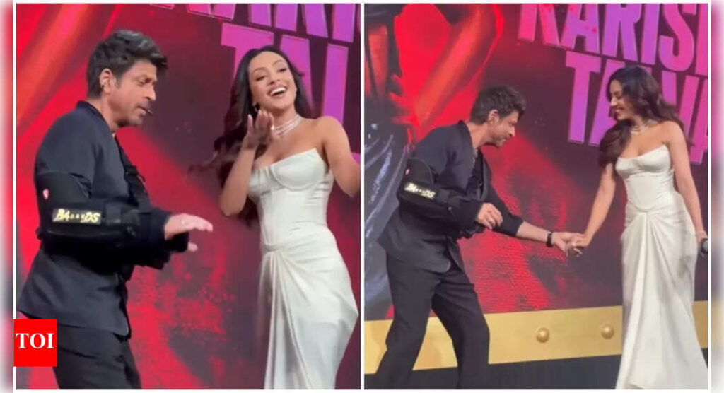 'The Ba***ds of Bollywood': Shah Rukh Khan shows off new haircut, dances with Sahher Bambba at Aryan Khan’s show launch despite injured hand |