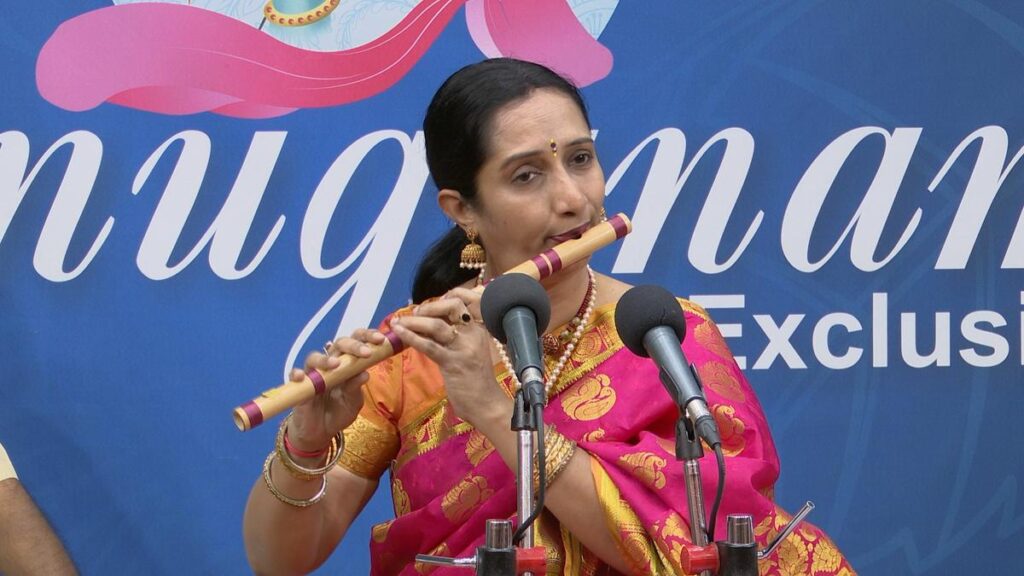 Flautist Jayaprada Ramamurthy serves a traditional fare at the Venuganam festival