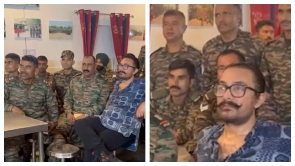 Aamir Khan enjoys Sitaare Zameen Par with Indian Army Jawans ahead of Independence Day. Watch | Bollywood