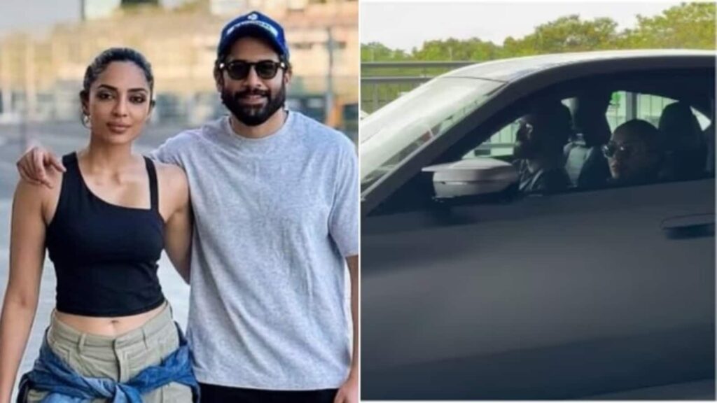 Naga Chaitanya looks oh so in love as he picks up Sobhita Dhulipala at airport in swanky new ₹1 crore BMW car. Watch