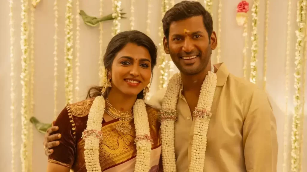 Tamil actors Vishal and Sai Dhanshika get engaged. See 1st pics from ceremony