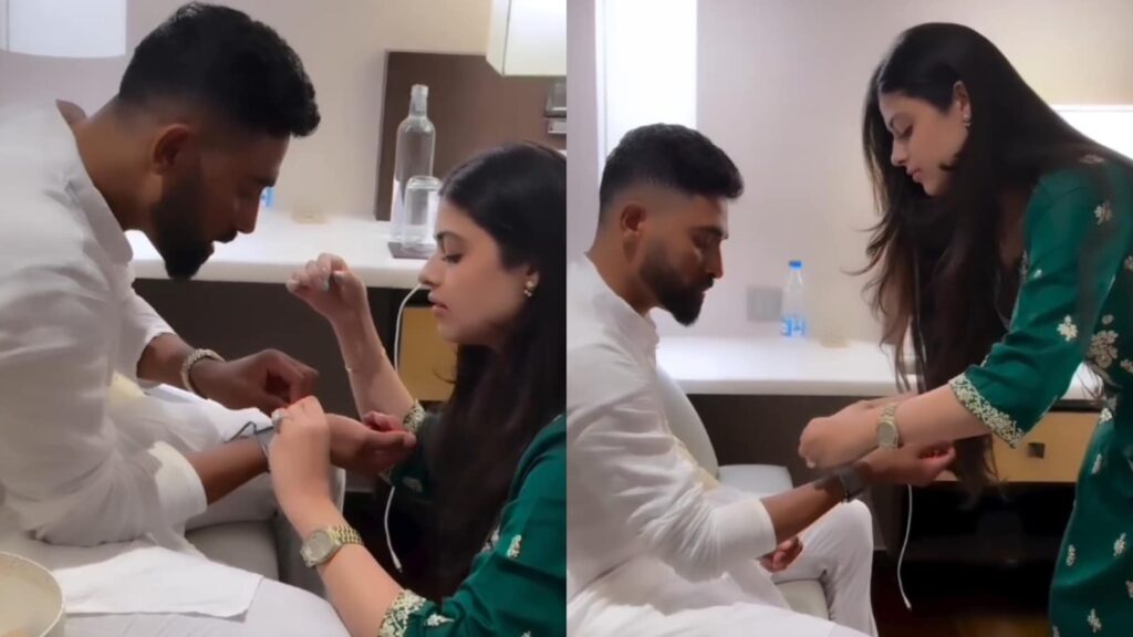 Zanai Bhosle again quashes dating rumours with Mohammed Siraj, ties him rakhi; Reddit calls it ‘high school thing to do’ | Bollywood