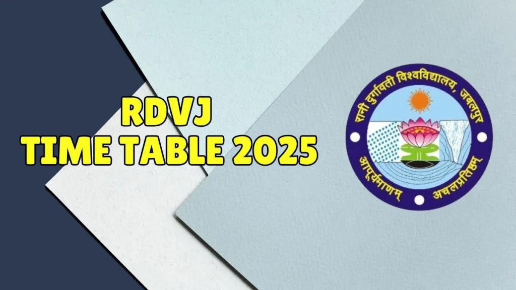 RDVJ Time Table 2025 Out @ rdunijbpin.org Details Here