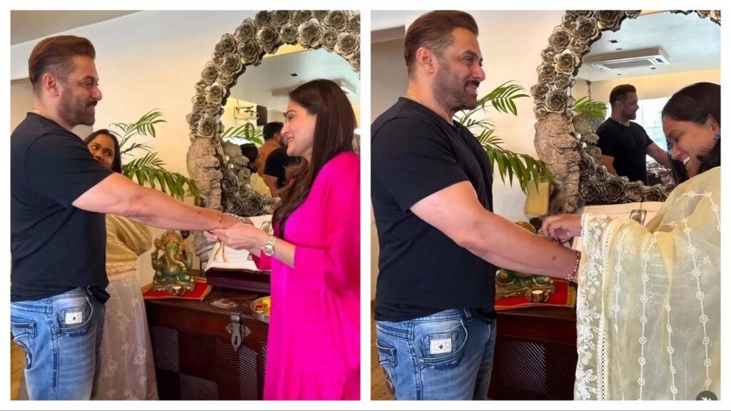 Inside Salman Khan's Raksha Bandhan celebrations: Superstar giggles as sisters tie rakhis; fans say he's hot again | Bollywood