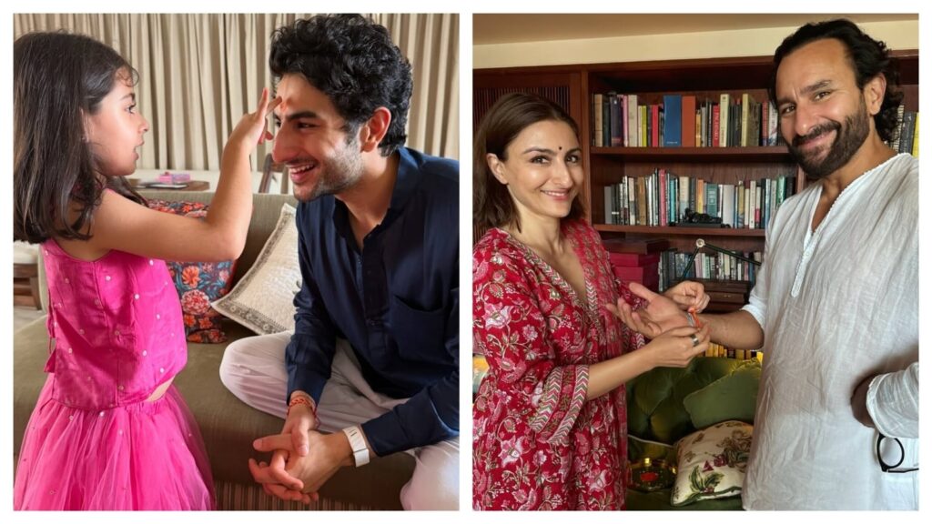 Inside Saif Ali Khan's Raksha Bandhan celebrations with Ibrahim, Inaaya, Soha while Kareena and kids vacation in London | Bollywood
