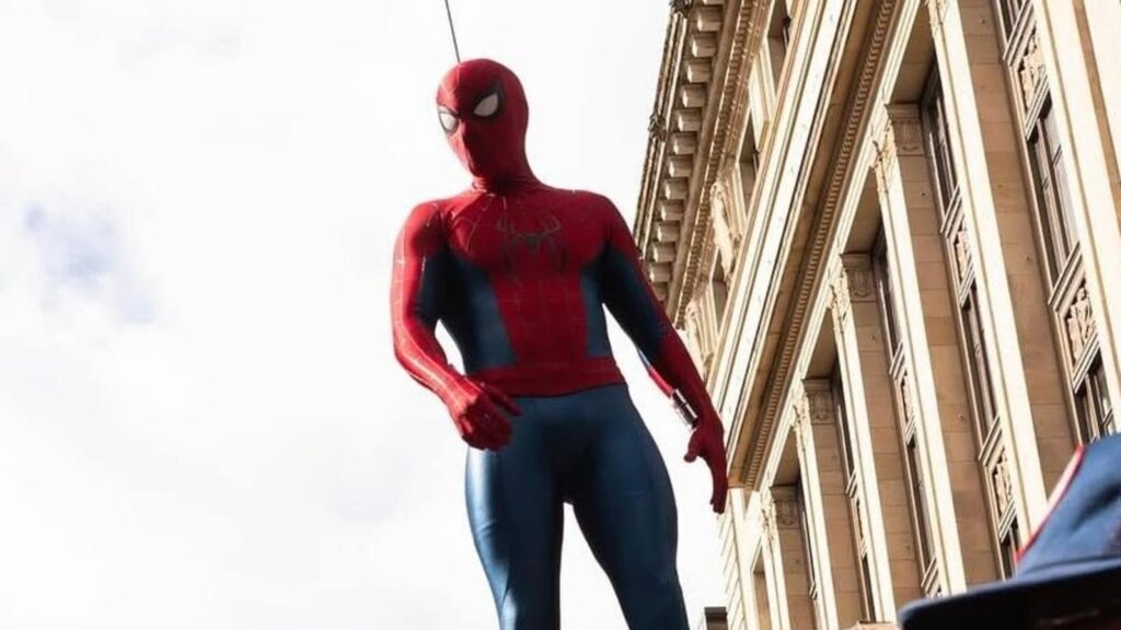 Spider-Man Brand New Day set pictures with Tom Holland in new suit has the internet obsessed: ‘Ungodly amount of aura’ | Hollywood