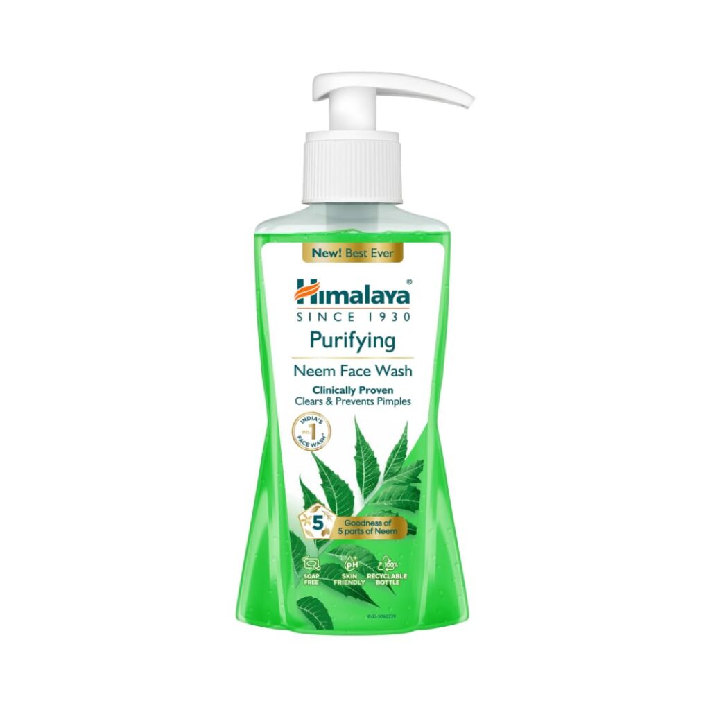 Himalaya Purifying Neem Face Wash|Clears and Prevents Pimples & Acne|Made with 5 parts of Neem|New & Best Ever clinically Proven formula|Gently Cleanses|For men and women|200 ml