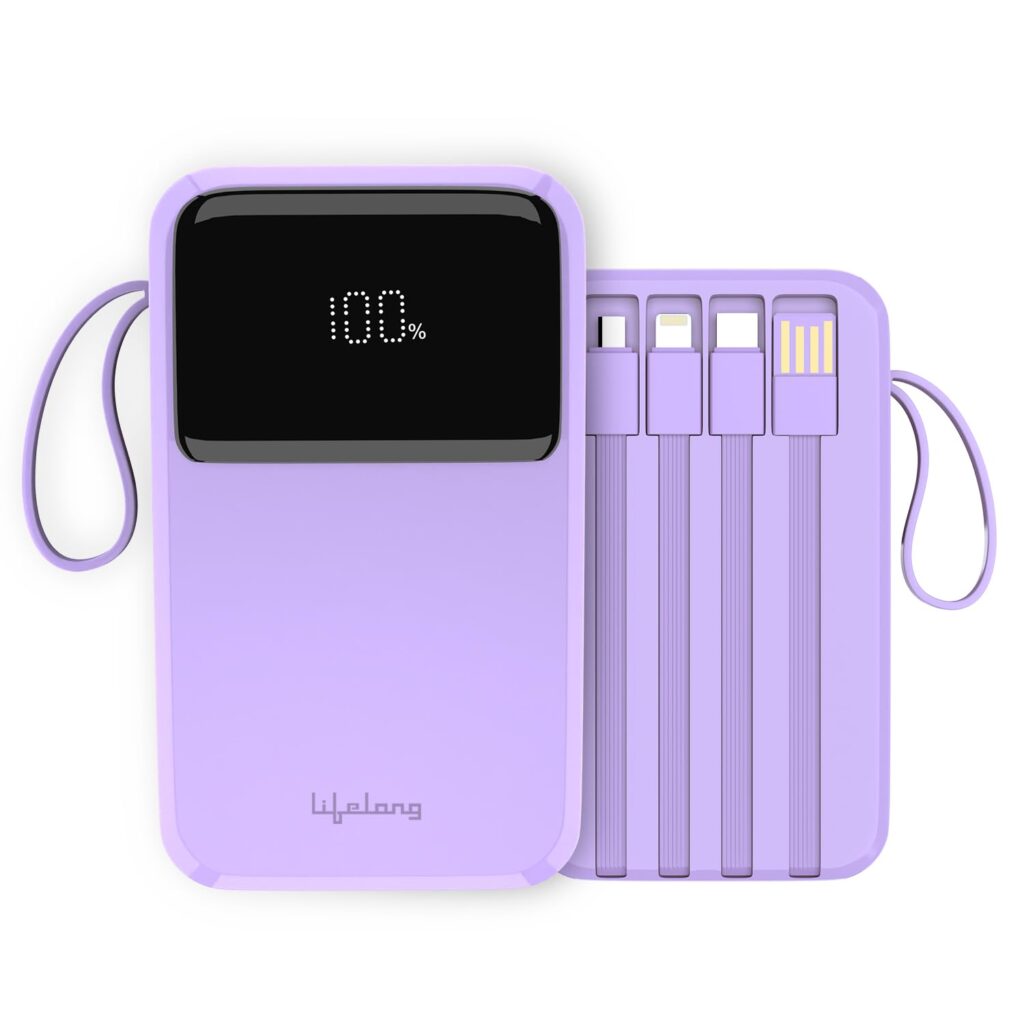 Lifelong Zencharge 20000 Mah 22.5 W Compact Pocket Size Power Bank with 6 Input/Output Port (Purple, Lithium Polymer, Fast Charging USB Type C, Quick Charge 3.0 for Mobile, Earbuds,Speaker, Tablet)