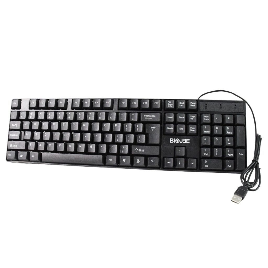 Trilixa Wired USB Keyboard with 104 Keys – Full-Size, Reliable Keypad for Typing, Gaming, and Office Work