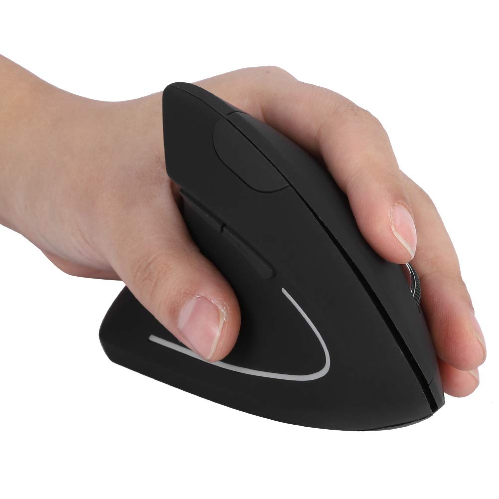 MICROWARE Ergonomic Mouse, Adjustable DPI Left-Handed 2.4GHz Ergonomic Wireless Power-Saving Ergonomic Vertical Optical Mouse with Nano USB Receiver, for PC Computer Laptop Macbooks, etc