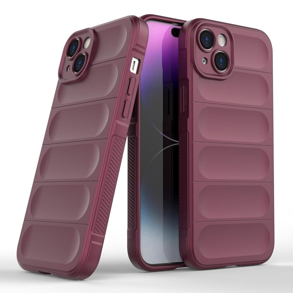 Zapcase Back Case Cover for iPhone 15 Plus | Compatible for iPhone 15 Plus Back Cover | Liquid Silicon Magic Case with Camera Protection | Plum