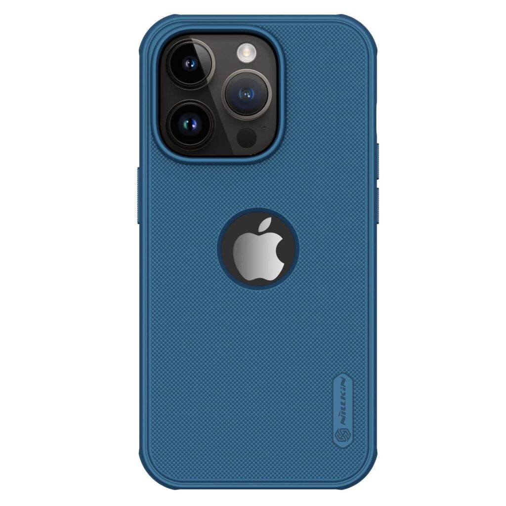 Nillkin Case for Apple iPhone 14 Pro Max (6.7" Inch) Super Frosted Shield Pro Hard Back Soft Border (PC + TPU) Shock Absorb Cover Raised Bezel Camera Protect PC with Logo Cut Blue
