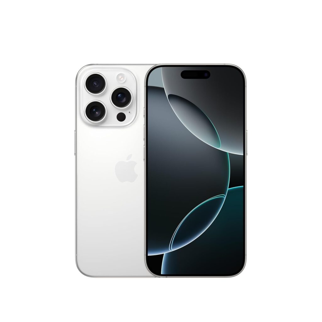 iPhone 16 Pro 128 GB: 5G Mobile Phone with Camera Control, 4K 120 fps Dolby Vision and a Huge Leap in Battery Life. Works with AirPods; White Titanium
