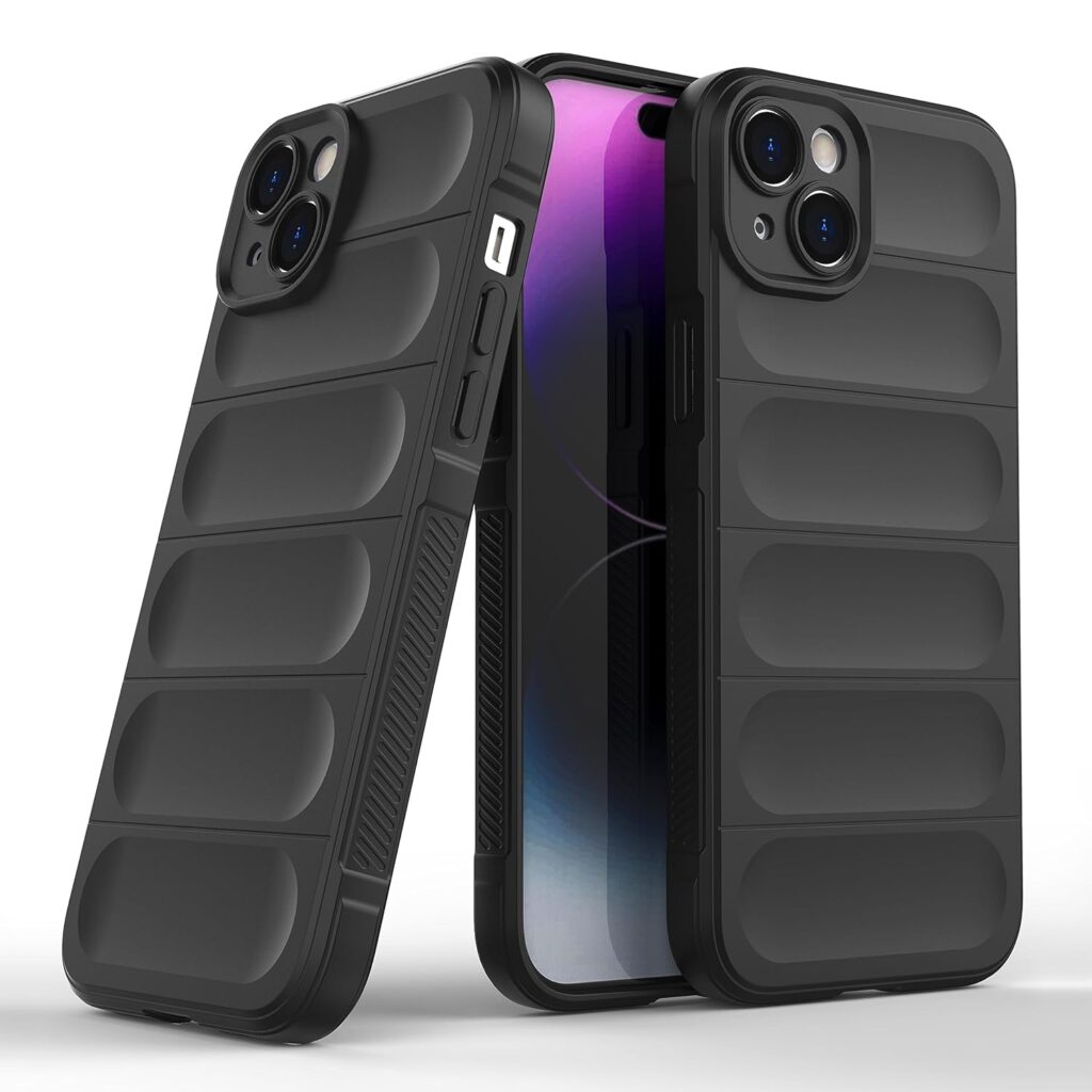 Zapcase Back Case Cover for iPhone 15 Plus | Compatible for iPhone 15 Plus Back Cover | Liquid Silicon Magic Case with Camera Protection | Black