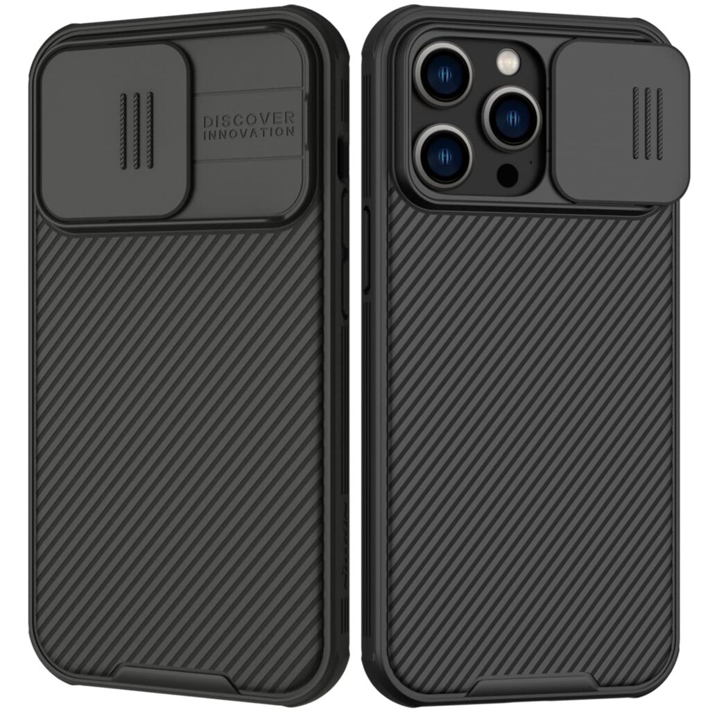 Nillkin TPU+PC for iPhone 14 Pro Max Case with Slide Camera Cover [Lens Protection] Camshield Pro Anti-Scratch & Shockproof Protective Phone Case for iPhone 14 Pro Max 6.7 Inch - Black