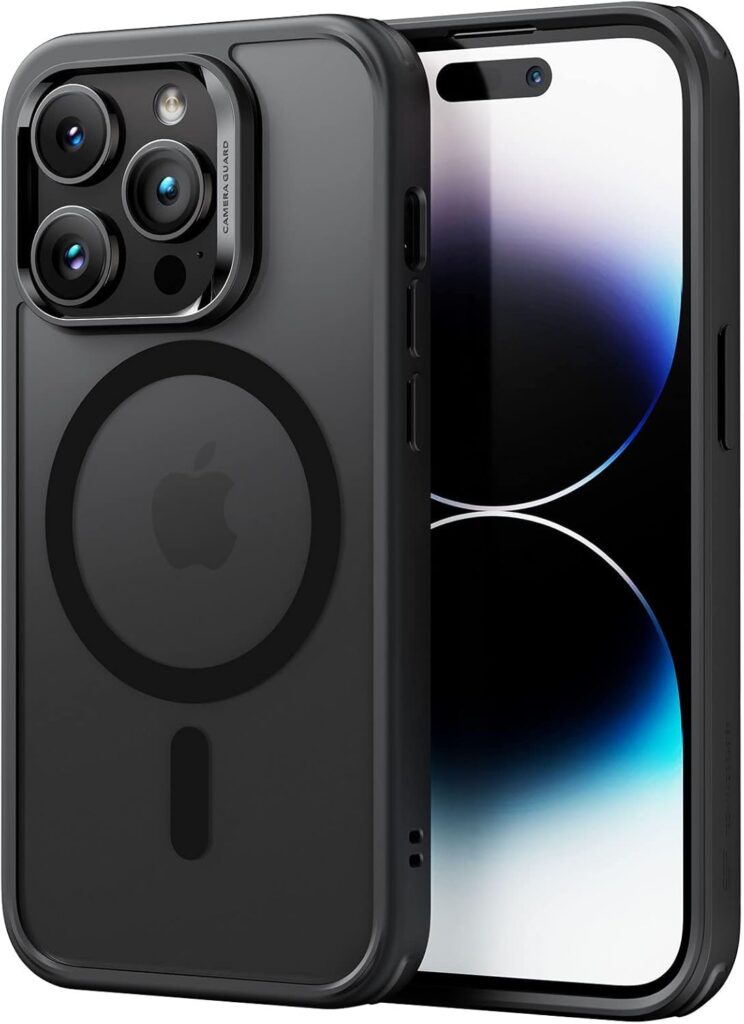 ESR for iPhone 14 Pro Max Case, Compatible with MagSafe, Scratch-Resistant, Thin and Slim, Classic Shockproof Military-Grade Protection, TPU, Magnetic Back Cover, Frosted Black