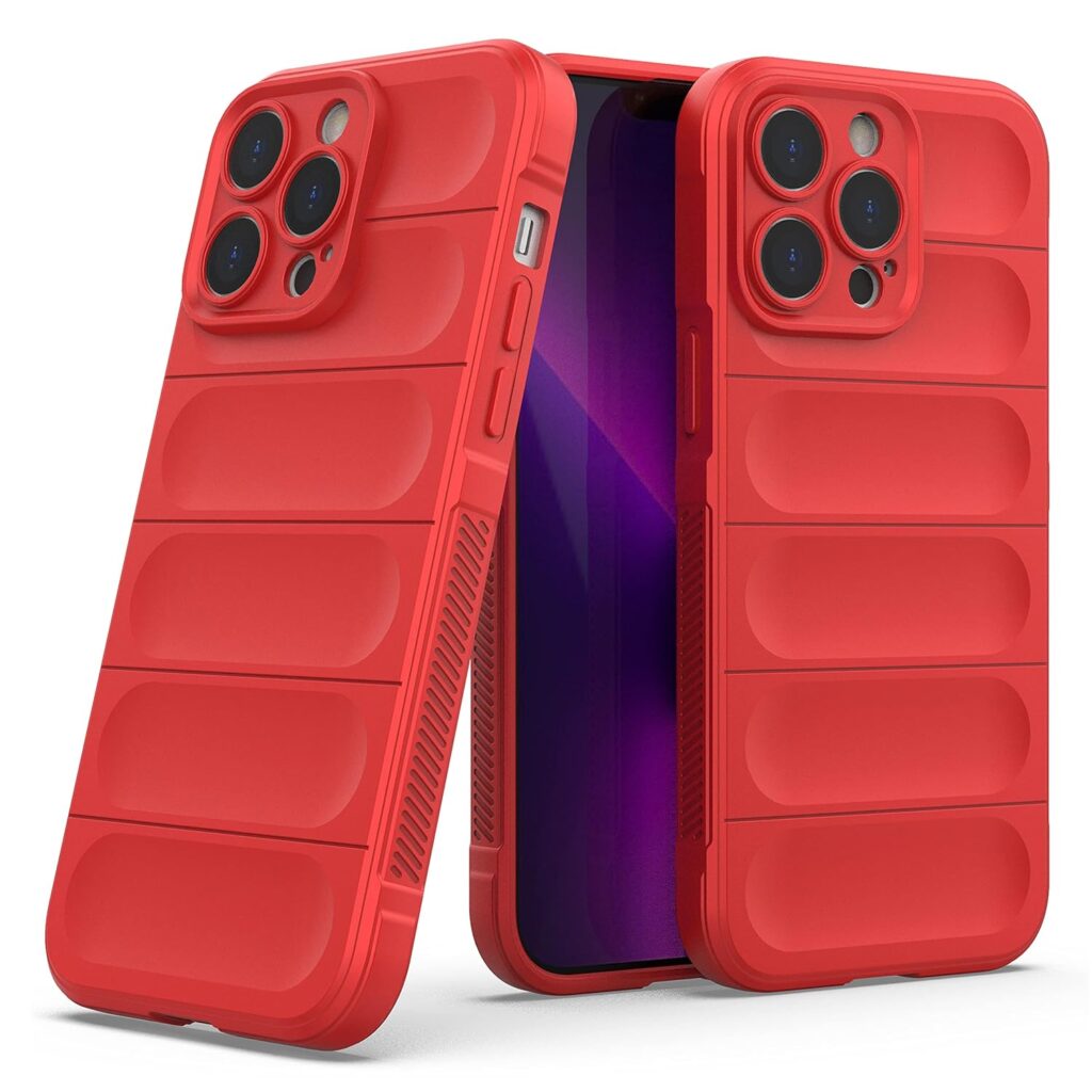 Zapcase Back Case Cover for iPhone 14 Pro Max | Compatible for iPhone 14 Pro Max Back Cover | Liquid Silicon Magic Case with Camera Protection | Red