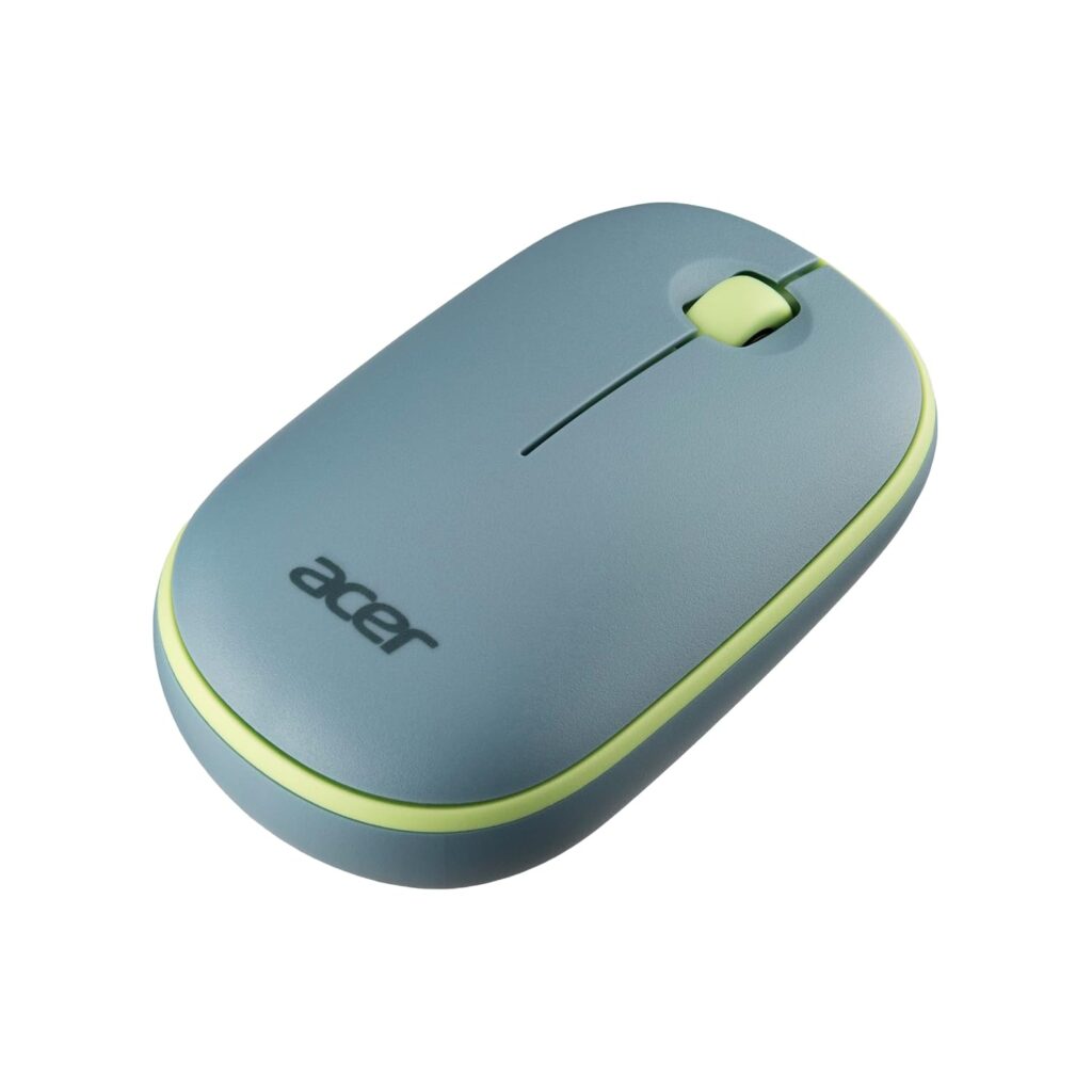 (Refurbished) Acer Bubble Wireless Mouse AMR100 | 2.4GHz Silent Click | 1600 DPI | Ergonomic | AA Battery | Win8/10/11 | Compact Lightweight Design | Color: Blue/Green