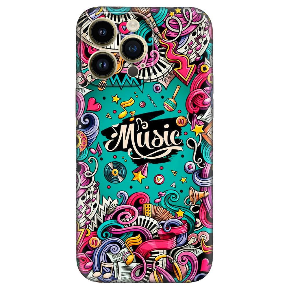 PrintWhiz Soft Silicone Mobile Back Cover Compatible with Apple iPhone 14 Pro Max | Shockproof Protective Case/Cover with Elegant Design | Full Edge Protection (Multicolor)(@21-APP-14PROMAX-411)