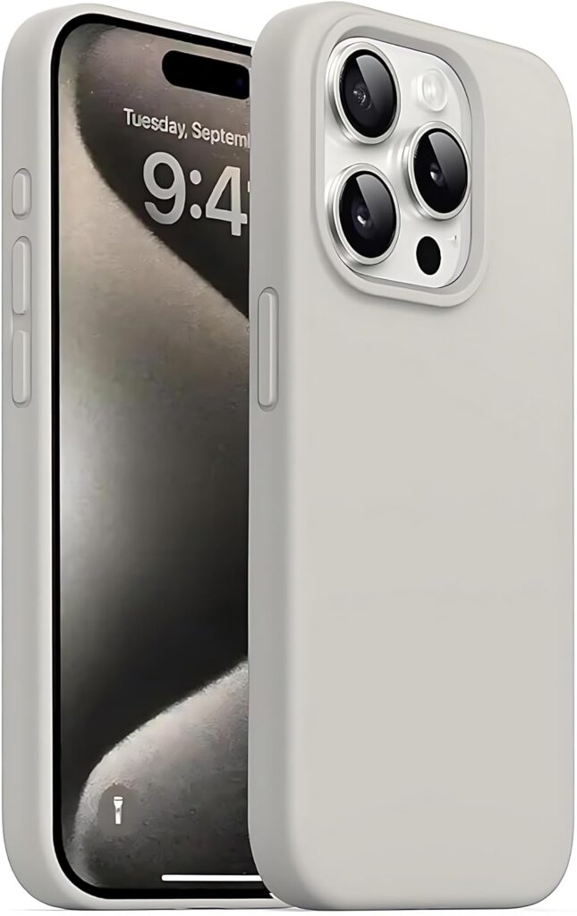 Aa TrendX Silicon Case Cover Compatible with iPhone 14 Pro Max Case Cover | Slim Fit Silicone Back Case for iPhone 14 Pro Max/Camera Protection/Hard Edge/Premium Back Case Cover/ (Gray)