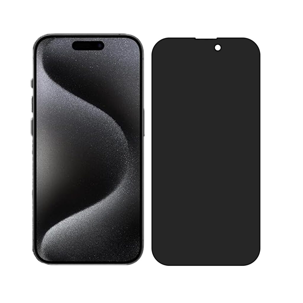 Tough Lee Privacy Tempered Glass Screen Guard Protector for Apple iPhone 15 Pro Max (With Easy Installation Kit) (Edge to Edge Coverage)