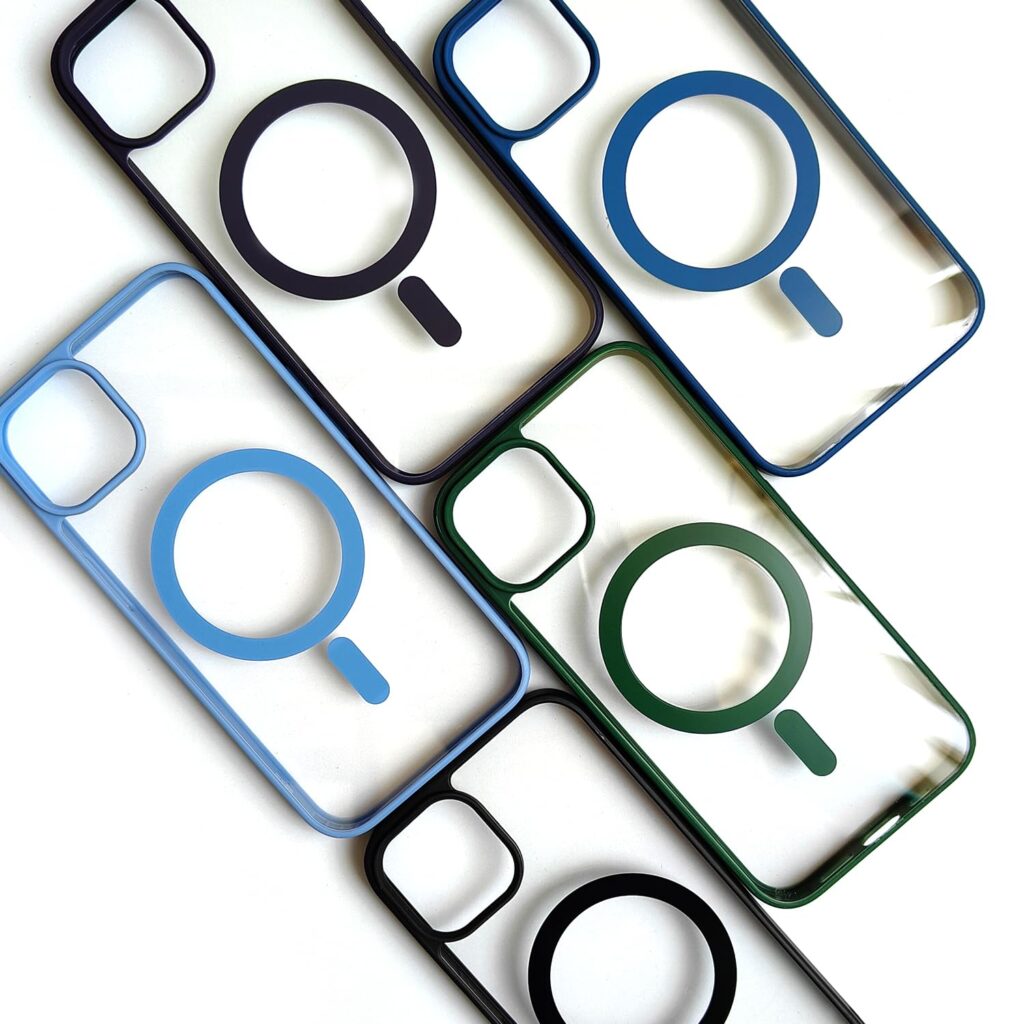 AIBEX Clear Mag-Saf Case for iPhone 14 Pro Max - 1,500 G Strong Magnetic Lock, Crystal-Clear Anti-Yellowing Back | Military-Grade Drop Protection | Camera Guard, Slim & Lightweight - Blue