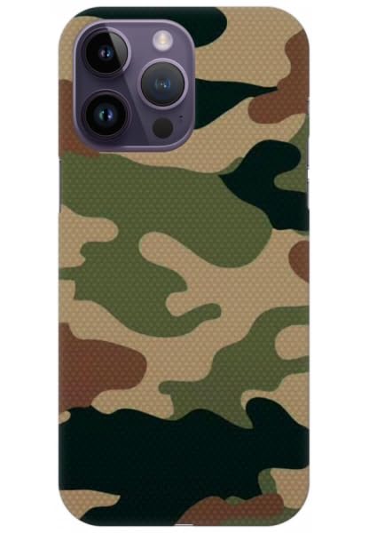 Phone Back Cover | Compatible with Apple iPhone 14 Pro Max | Pattern : Army Camoflague Design_1612