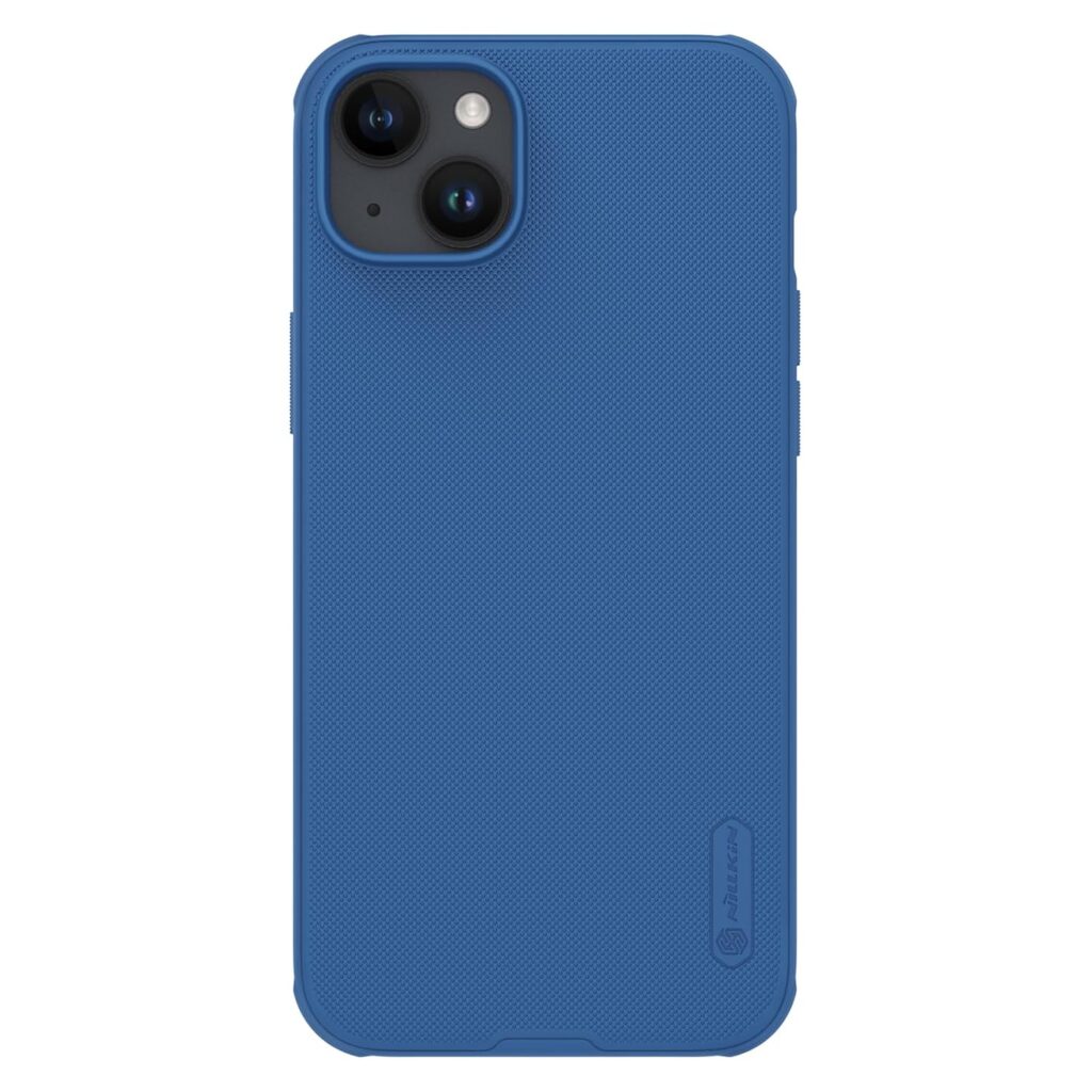 Nillkin Case for Apple iPhone 15 Plus (6.7" Inch) Super Frosted Shield Pro Magnetic Hard Back Soft Border (PC + TPU) Cover Raised Bezel Camera Protect Without Logo Cut Blue Color