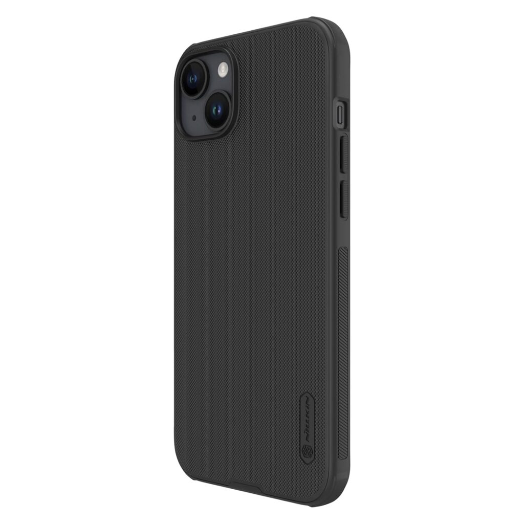 Nillkin Case for Apple iPhone 15 Plus (6.7" Inch) Super Frosted Shield Pro Magnetic Hard Back Soft Border (PC + TPU) Cover Raised Bezel Camera Protect Without Logo Cut Black