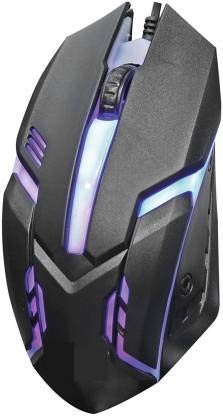 HexaGear 7 Colours Changing led Gaming Mouse Wired Optical Gaming Mouse (USB 2.0, Black)