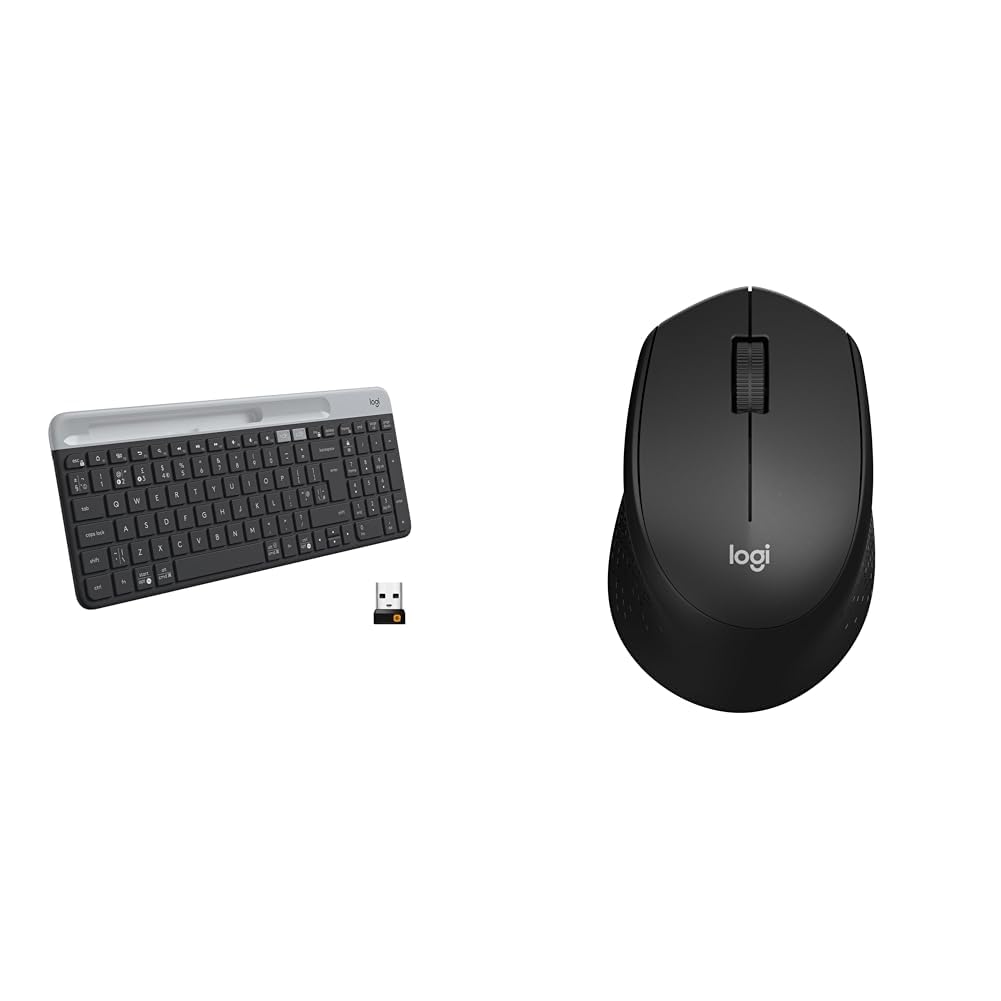 Logitech K580 Slim Multi-Device Wireless Keyboard Bluetooth/Receiver, Compact, Easy Switch, 24 Month