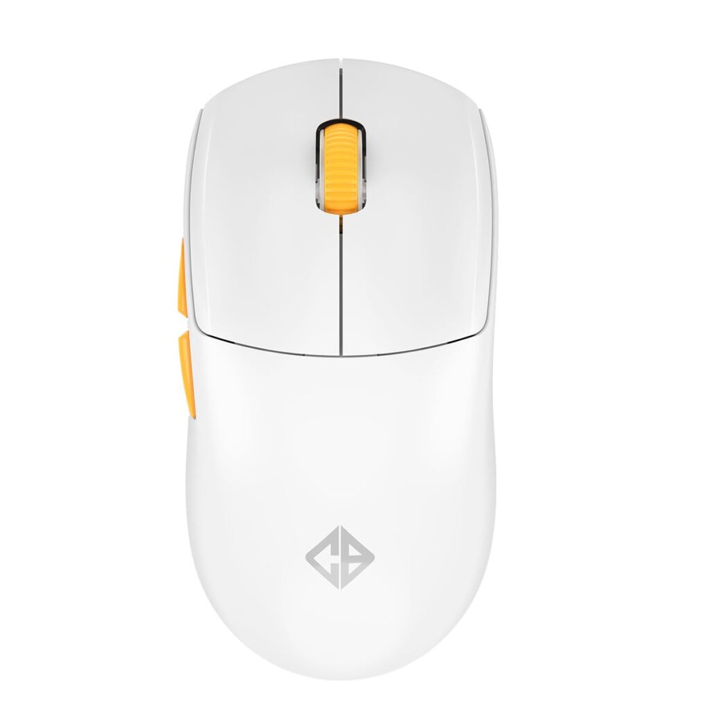 Cosmic Byte Atlas Tri-Mode Gaming Mouse with 12000 DPI PixArt PAW3311 Sensor, 1000Hz Polling Rate, 57g Lightweight, PTFE Feet, Paracord Cable, 20M Clicks, 500mAh Battery (White)