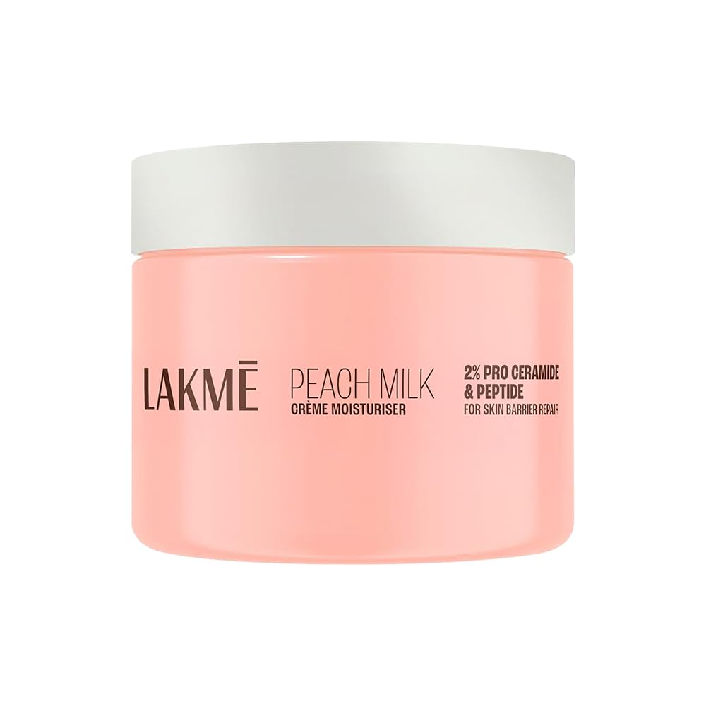 LAKMÉ Peach Milk Soft Crème Light Moisturizer for Face 300 g, Daily Lightweight Face Lotion with Vitamin E for Soft Skin- Non Sticky 24h Moisture