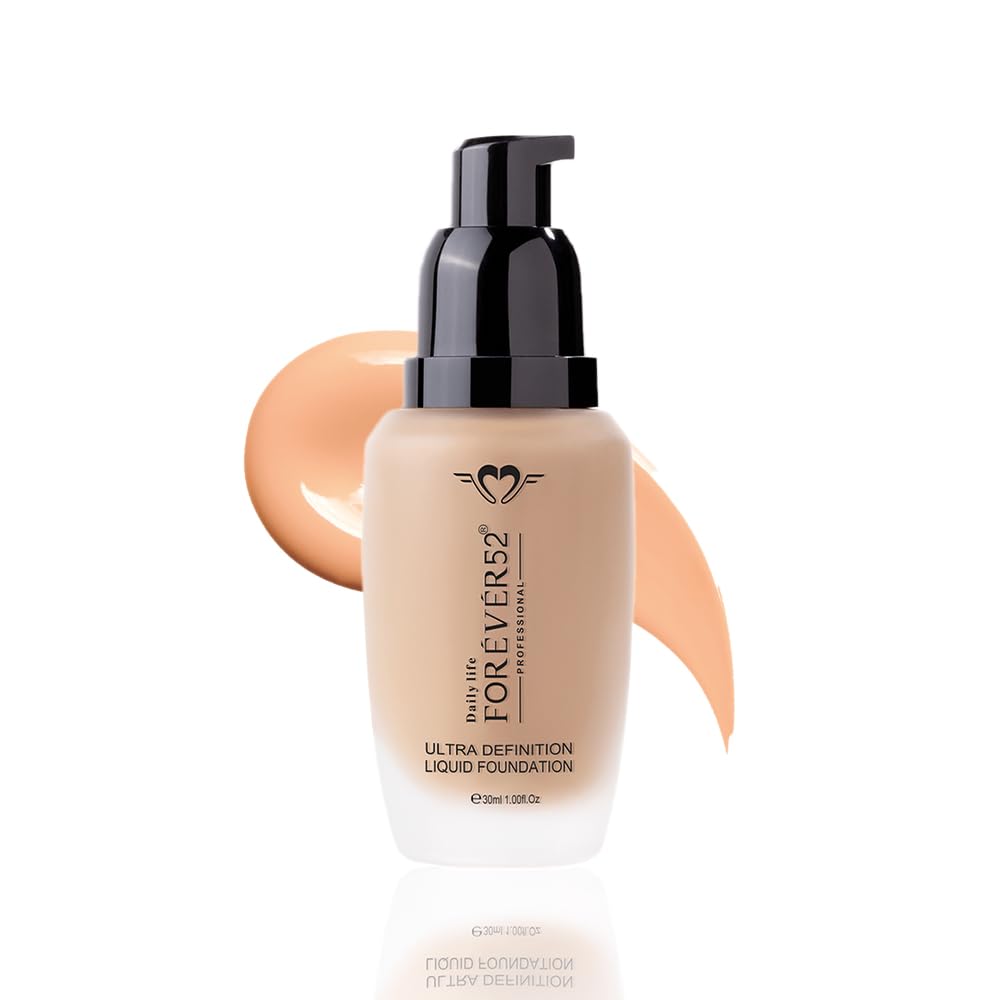Daily Life Forever52 Ultra Definition Liquid Foundation|24-Hour Wear,Medium to High Coverage,Pore-Minimizing & Mattifying,Anti-Aging,Satin-Like Finish|Ideal For all skin type(Honey,30ml)