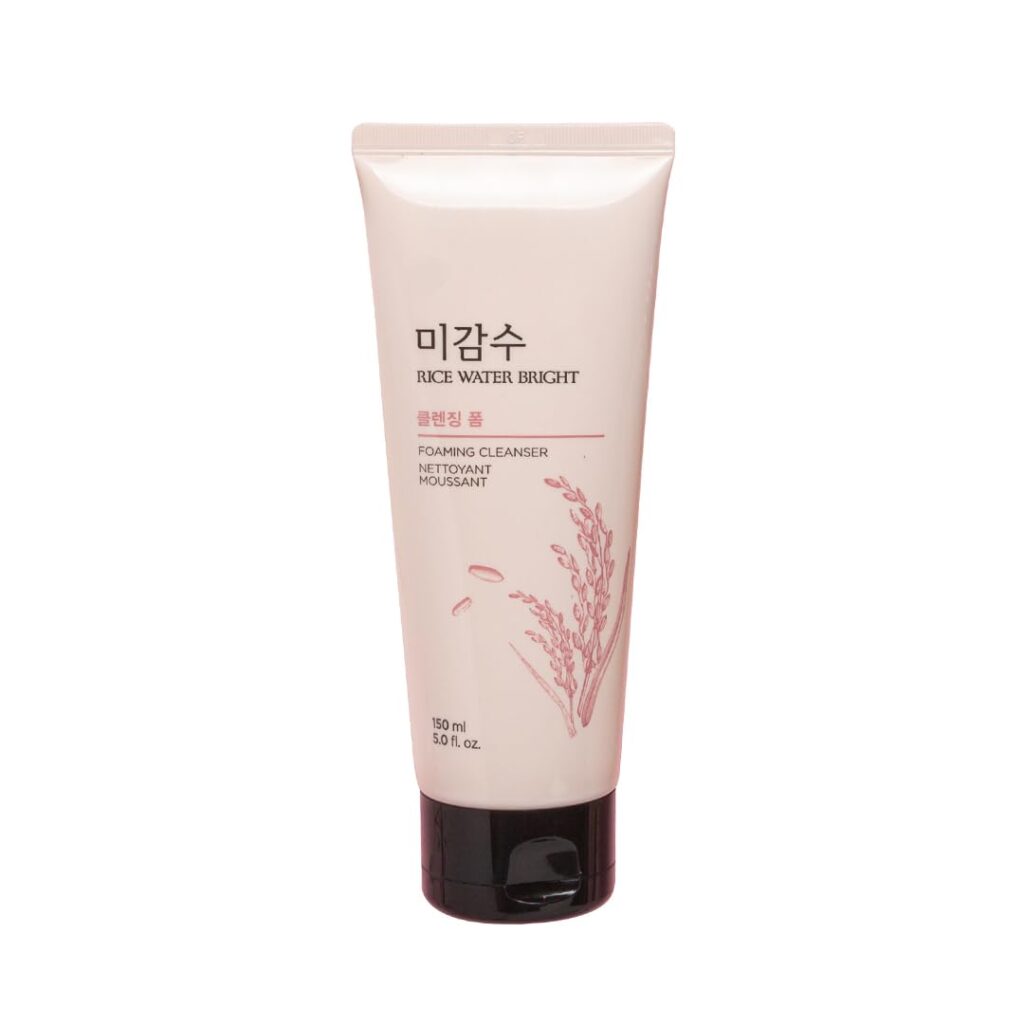 The Face Shop Rice Water Bright Cleansing foam 150 Ml | Face Wash for Glowing Skin | Cleanser for Uneven Skin Tone | Korean Skin Care Products For all skin types