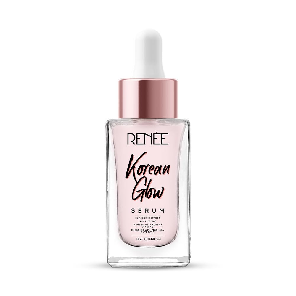 RENEE Korean Glow Serum 15ml, Lightweight, Non Greasy, Hydrates, Smoothens,Plump-up the Skin With Glassy-dewy Shine & Maintain Its Youthful Glow Hyaluronic Acid & Vitamin C