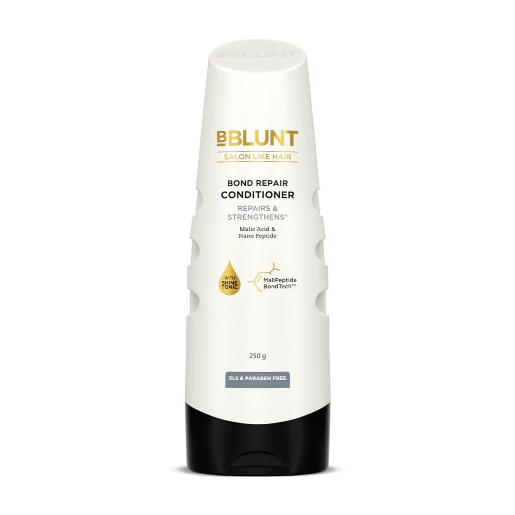 BBLUNT Bond Repair Conditioner - 250 g | Repairs damaged hair by 89% in just 1 use* | Powered with MaliPeptide BondTech | Recommended By Hair Experts | Crafted for Men & Women