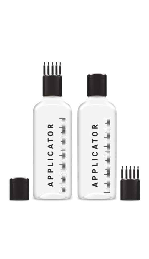 Hair Root Applicator Bottle/Oil Applicator Bottle for Scalp with Comb Cap for Applying Hair Oil Shampoo and Medicine 120 ml (Pack of 2)
