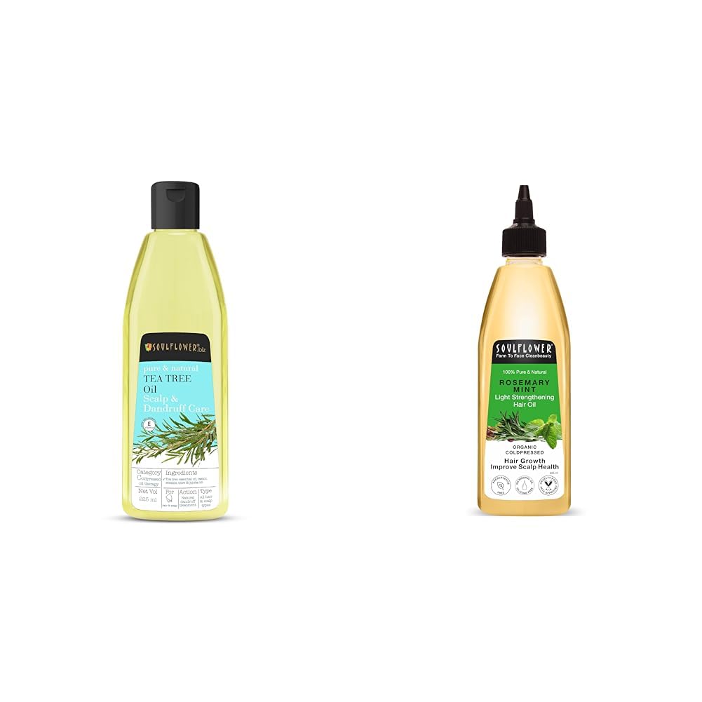 Soulflower Tea Tree Hair Oil Rosemary Mint Hair Oil
