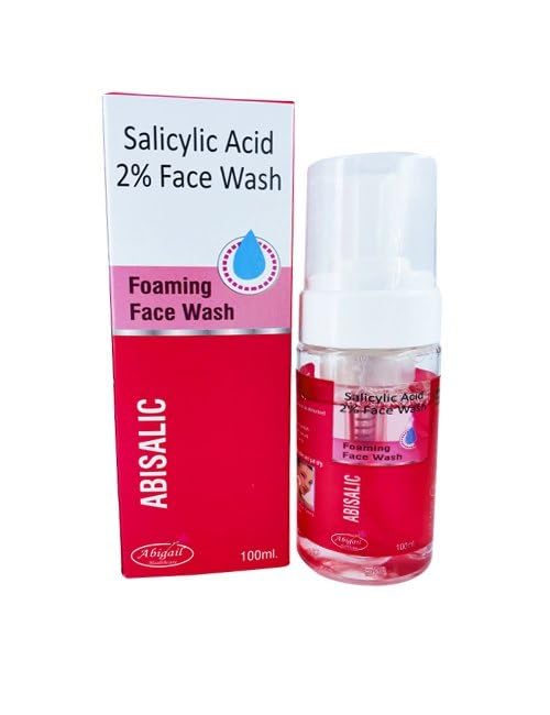 Abisalic Salicylic Acid 2% Foaming Face Wash, Deep Cleansing Formula, 100ml