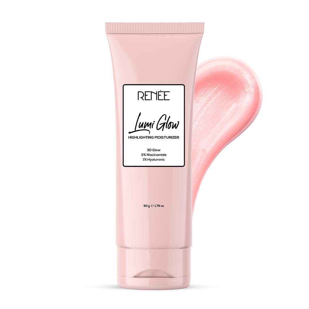RENEE Lumi Glow Highlighting Moisturizer | Enriched with 3% Niacinamide & 1% Hyaluronic Acid | Prevents Photoaging & UV Damage | Reduces Pigmentation, Fine Lines & Wrinkles | Non-Sticky | Glowing Skin | 50g