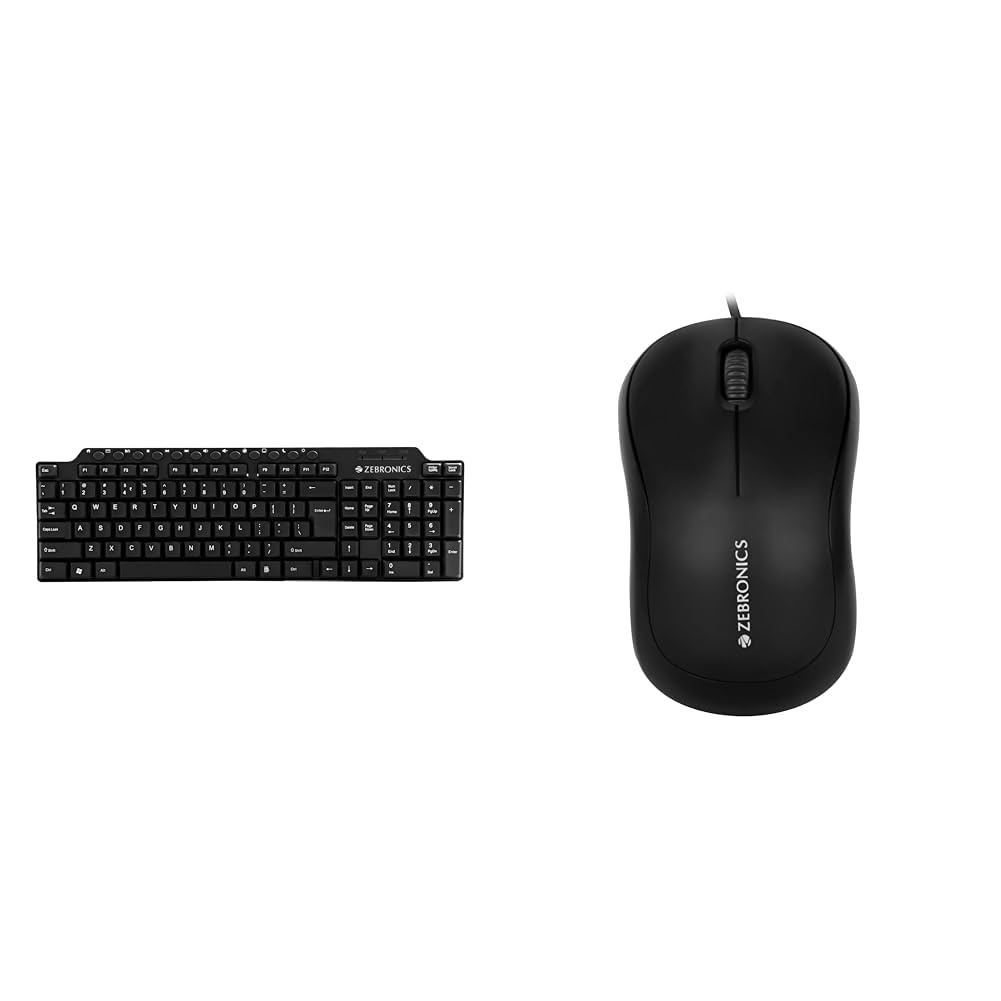 ZEBRONICS ZEB-KM2100 Multimedia USB Keyboard Comes with 114 Keys Including 12 Dedicated Multimedia K