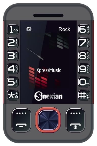 Snexian All-New Rock 7600 Dual Sim |Keypad Mobile| with 1.8" Display |Unique Dsign| BT Dialer |MusicExpress|Voice Changer|Long Lasting Battery|Camera|Feature Phone | Black Red