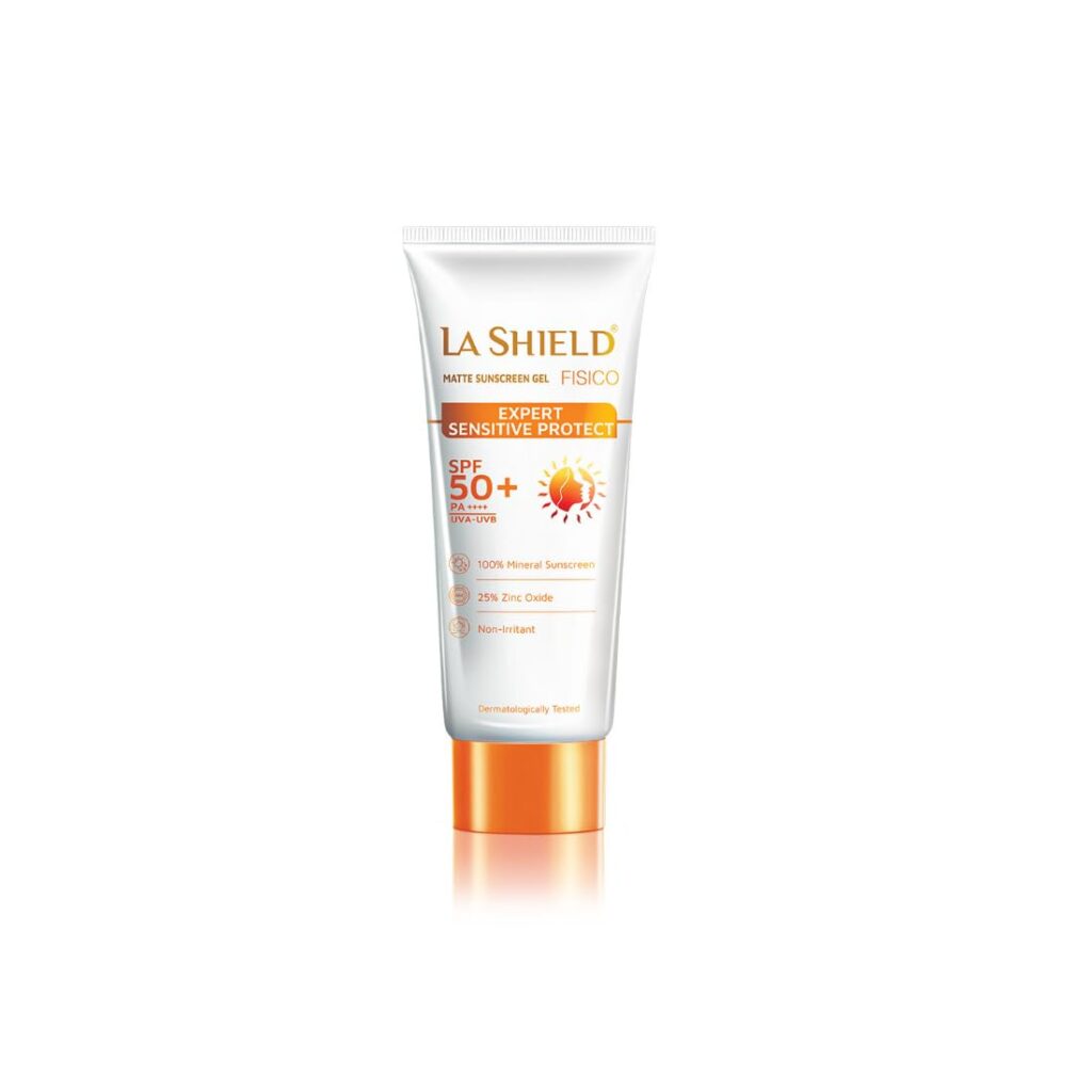 La Shield Fisico SPF 50 PA+++ Mineral Sunscreen | Water Resistant Upto 8 hours | Chemical filter free | Non-greasy | Lightweight | No White Cast | Broad spectrum | Dermatologist Prescribed | For Sensitive skin |50g