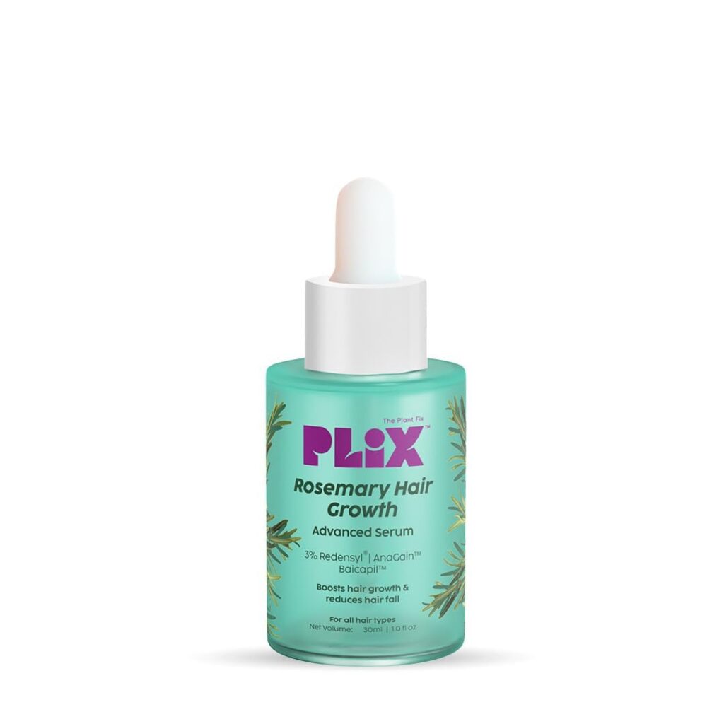 The Plant Fix Plix Rosemary Hair Growth Serum with 3% Redensyl, 4% AnaGain, 3% Baicapil, 30 ml | Stimulates Hair Growth, Increase Hair Density & Thickens Hair | For Men & Women