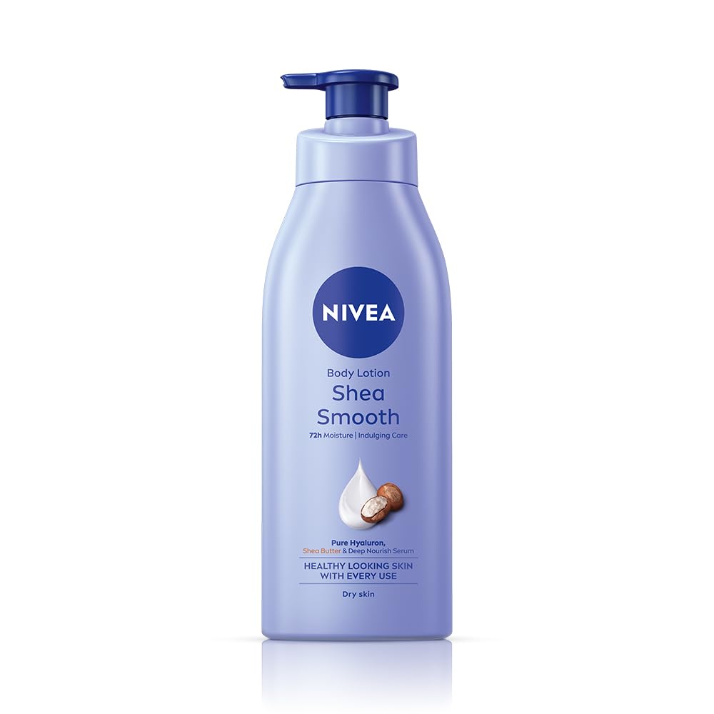 NIVEA Shea Smooth 400ml Body Lotion | 48 H Moisturization | With Deep Moisture Serum & Shea Butter | Non Greasy & Healthy Looking Skin